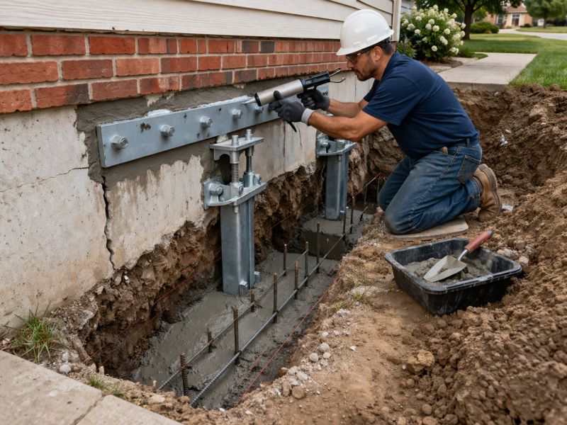Exterior Foundation Repair in Columbus, OH