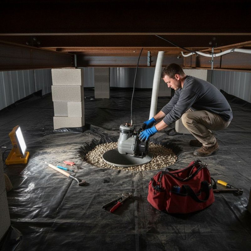 Basement Drainage Installation in Mobile, AL