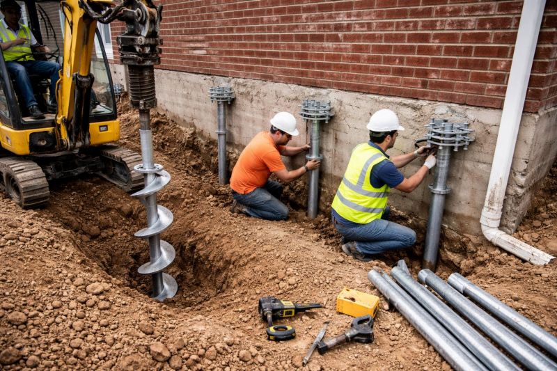 Helical Piers Installation in Columbus, OH