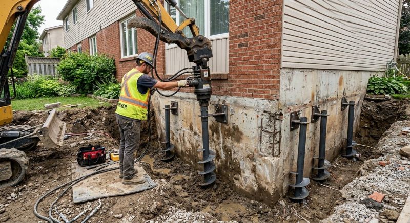 Helical Piers Installation in Columbus, OH