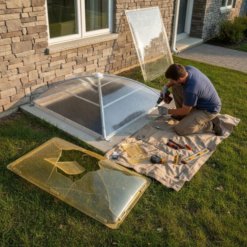 Window Well Cover Installation in Conroe, TX